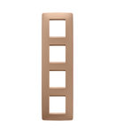 PLACA INTERNATIONALA ONE - IN TEHNOPOLIMER VOPSIT - 2+2+2+2 MODULE VERTICAL - CUPRU MOALE - CHORUSMART Gewiss