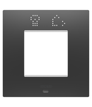 PLACA INTERNATIONALA EGO SMART - IN TEHNOPOLIMER VOPSIT - 2 MODULE - NEGRU SATINAT - CHORUSMART Gewiss