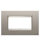 PLACA LUX - IN METAL - 4 MODULE - BRONZ SIDEFAT - CADRU INTERIOR BRONZ MAT - CHORUSMART Gewiss
