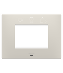 PLACA INTELIGENTA EGO - TEHNOPOLIMER VOPSIT - 3 MODULE - BEJ NATURAL - CHORUSMART Gewiss