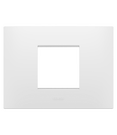 PLACA EGO - ÎN TEHNOPOLIMER - 2 MODULE - ALB SATINAT - CHORUSMART Gewiss