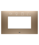 PLACA INTELIGENTA EGO - IN TEHNOPOLIMER VOPSIT - 4 MODULE - CUPRU MOALE - CHORUSMART Gewiss