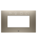 PLACA INTELIGENTA EGO - IN TEHNOPOLIMER VOPSIT - 4 MODULE - BRONZ DESCHIS - CHORUSMART Gewiss