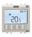 TERMOSTAT CONECTAT CU MASURARE UMIDITATE - ZIGBEE - 100-240V c.a. 50/60 Hz - NA 5A (AC1) 240V c.a. - 2 MODULE - SATIN BEJ NATURAL - CHORUSMART Gewiss