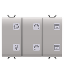 PANOU CU BUTOANE CU SIMBOLURI INTERSCHIMBABILE - CU DISPOZITIV DE ACTIONARE - KNX - 6+1 CANALE - 3 MODULE - BEJ NATURAL - CHORUSMART Gewiss