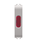 LAMPA INDICATOARE SIMPLA - ROSU - 1/2 MODUL - BEJ SATINAT NATURAL - CHORUSMART Gewiss