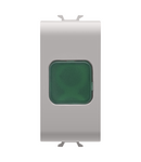 LAMPA INDICATOARE SIMPLA - VERDE - 1 MODUL - BEJ SATINAT NATURAL - CHORUSMART Gewiss