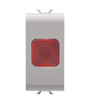 LAMPA INDICATOARE SIMPLA - ROSU - 1 MODUL - BEJ SATINAT NATURAL - CHORUSMART Gewiss