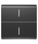 BUTON ÎNLOCUIBIL PENTRU COMENZI AXIALE - CU 2 DIFUZOARE - 2 MODULE - NEGRU SATINAT - CHORUSMART Gewiss