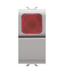BUTON 1P 250V c.a. - NO 16A - DIFUZOR ROSU - 1 MODUL - BEJ SATINAT NATURAL - CHORUSMART Gewiss