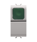 BUTON 1P 250V c.a. - NO 16A - DIFUZOR VERDE - 1 MODUL - BEJ SATINAT NATURAL - CHORUSMART Gewiss