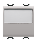 BUTON CU PLACUTA DE IDENTIFICARE ILUMINATA 250V AC - NO 10A - 2 MODULE - BEJ SATINAT NATURAL - CHORUSMART Gewiss