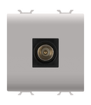 PRIZA TV COAXIALA, ECRANARE CLASA A - CONECTOR TATA IEC 9,5 MM - DIRECT - 2 MODULE - BEJ SATINAT NATURAL - CHORUSMART Gewiss