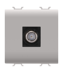 PRIZA TV COAXIALA, ECRANARE CLASA A - CONECTOR F MAMA - DIRECT - 2 MODULE - BEJ SATINAT NATURAL - CHORUSMART Gewiss