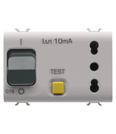 PRIZA CU COMUTATOR INTERBLOCAT - 2P+E 16A P17 P11 - CU REZIDUURI. ÎNTRERUPATOR DE CURENT 1P+N 16A - 230Vca - 3 MODULE - N BEJ SATINAT - CHORUSMART Gewiss