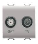 PRIZA TV-SAT - DIRECT - 2 MODULE - BEJ SATINAT NATURAL - CHORUSMART Gewiss