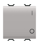 ÎNTRERUPATOR UNIDIRECTIONAL 2P 250V C.A. - 16AX - BUTON NEUTRU - SIMBOL 0/1 - 2 MODULE - SATIN NATURAL BEJ - CHORUSMART Gewiss