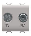 PRIZA TV-FM - DIRECTA - 2 MODULE - BEJ SATINAT NATURAL - CHORUSMART Gewiss