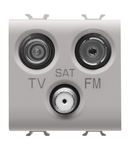 PRIZA TV-FM-SAT - DIRECT - 2 MODULE - BEJ SATINAT NATURAL - CHORUSMART Gewiss