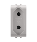 PRIZA STANDARD ISRAELIANA - 250 V c.a. - 2P 10 A - 1 MODUL - BEJ SATINAT NATURAL - CHORUSMART Gewiss