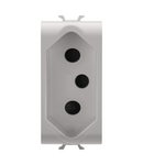 PRIZA STANDARD SUD-AFRICANA - 250V c.a. - 2P+E 16A - 1 MODUL - BEJ SATINAT NATURAL - CHORUSMART Gewiss