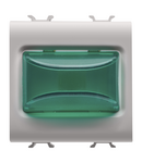 LAMPA INDICATOARE PROEMINENTA - 12V c.a./c.c. / 230V c.a. 50/60 Hz - VERDE - 2 MODULE - BEJ SATINAT NATURAL - CHORUSMART Gewiss