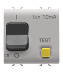ÎNTRERUPATOR DE CURENT REZIDUAL CU PROTECTIE LA SUPRACURENT - CARACTERISTICA C - CLASA A - 1P+N 6A 230VAC 10MA - 2 MODULE - BEJ SATINAT NATURAL - CHORUSMART Gewiss