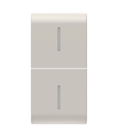 BUTON ÎNLOCUIBIL PENTRU COMENZI AXIALE - CU 2 DIFUZOARE - 1 MODUL - SATIN NATURAL BEJ - CHORUSMART Gewiss