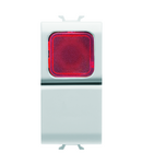 BUTON 1P 250V c.a. - NO 16A - DIFUZOR ROSU - 1 MODUL - ALB SATINAT - CHORUSMART Gewiss