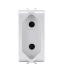 PRIZA STANDARD ISRAELIANA - 250 V c.a. - 2P 10 A - 1 MODUL - ALB SATINAT - CHORUSMART Gewiss