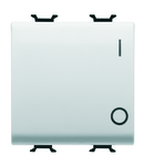 ÎNTRERUPATOR UNIDIRECTIONAL 2P 250V C.A. - BORNE DE CABLARE RAPIDA - 16AX - BUTON NEUTRU - SIMBOL 0/1 - 2 MODULE - ALB SATINAT - CHORUSMART Gewiss