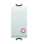 BUTON 1P 250V c.a. - NC 16A - BUTON NEUTRU - SIMBOL 0 ROSU - 1 MODUL - ALB SATINAT - CHORUSMART Gewiss