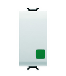 BUTON 1P 250V c.a. - NO+NC 16A - START - LENTILA VERDE - 1 MODUL - ALB SATINAT - CHORUSMART Gewiss