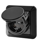 PRIZA CU PROTECTIE DIFERENTIALA RCD - 16A 10MA IP44 - CULOARE NEAGRA Gewiss