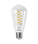 Bec LED LEDVANCE SMART+ WiFi Filament Edison 60 Tunable White E27, 8 W, 806 lm, 6500 K, 320°, alb LEDVANCE