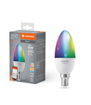 Miniatură Bec LED LEDVANCE SMART WIFI B40 4,9 W 230V RGBW FR E14 SINGLE PACK, 470 lm, 6500 K, 200° - imaginea 3