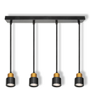Bec LED Ledvance (Osram)  LED SPOT SECTORAL BLACK AND GOLD 4XGU10 PENDANT, 6 W, negru LEDVANCE