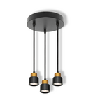 Bec LED Ledvance (Osram)  LED SPOT SECTORAL BLACK AND GOLD 3XGU10 PENDANT CENTRAL, 6 W, negru LEDVANCE