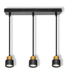 Bec LED Ledvance (Osram)  LED SPOT SECTORAL BLACK AND GOLD 3XGU10 PENDANT, 6 W, negru LEDVANCE