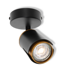 Bec LED Ledvance (Osram)  LED SPOT COLLAR BLACK AND GOLD 1XGU10 ROUND, 6 W, negru LEDVANCE