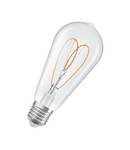 Miniatură Bec LED Ledvance (Osram)  Vintage 1906 Edison 60 Heart Filament DIM 7,2 W 927 Clear E27, 806 lm, 2700 K, 300°, transparent, dimabil - imaginea 3