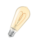 Bec LED Ledvance (Osram)  Vintage 1906 Edison 40 Heart Filament DIM 4,9 W 922 Gold E27, 470 lm, 2200 K, 300°, auriu, dimabil LEDVANCE