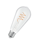 Miniatură Bec LED Ledvance (Osram)  Vintage 1906 Edison 40 Spiral Filament 3,4 W 827 Clear E27, 470 lm, 2700 K, 300°, transparent - imaginea 3