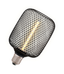 Corp de iluminat LED decorativ Ledvance (Osram)  1906 DECOR LED STRAW FILAMENT SQUARE 100 BLACK DIM 3,5 W 818 E27, 110 lm, 1800 K, IP20, 320°, negru, dimabil LEDVANCE