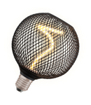 Corp de iluminat LED decorativ Ledvance (Osram)  1906 DECOR LED SPIRAL FILAMENT GLOBE 125 14 BLACK DIM 3,5 W 818 E27, 130 lm, 1800 K, IP20, 320°, negru, dimabil LEDVANCE