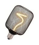 Corp de iluminat LED decorativ Ledvance (Osram)  1906 DECOR LED SPIRAL FILAMENT SQUARE 100 BLACK DIM 3,5 W 818 E27, 130 lm, 1800 K, IP20, 320°, negru, dimabil LEDVANCE