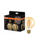 Miniatură Bec LED Ledvance (Osram)  Vintage 1906 Globe 80 60 Filament DIM 7,2 W 824 Gold E27, 806 lm, 2400 K, 300°, auriu, dimabil - imaginea 3