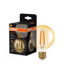 Miniatură Bec LED Ledvance (Osram)  Vintage 1906 Globe 80 60 Filament DIM 7,2 W 824 Gold E27, 806 lm, 2400 K, 300°, auriu, dimabil - imaginea 3
