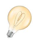Miniatură Bec LED Ledvance (Osram)  Vintage 1906 Globe 95 40 Heart Filament DIM 4,9 W 922 Gold E27, 470 lm, 2200 K, 300°, auriu, dimabil - imaginea 3