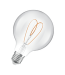 Miniatură Bec LED Ledvance (Osram)  Vintage 1906 Globe 95 60 Heart Filament DIM 7,2 W 927 Clear E27, 806 lm, 2700 K, 300°, transparent, dimabil - imaginea 3